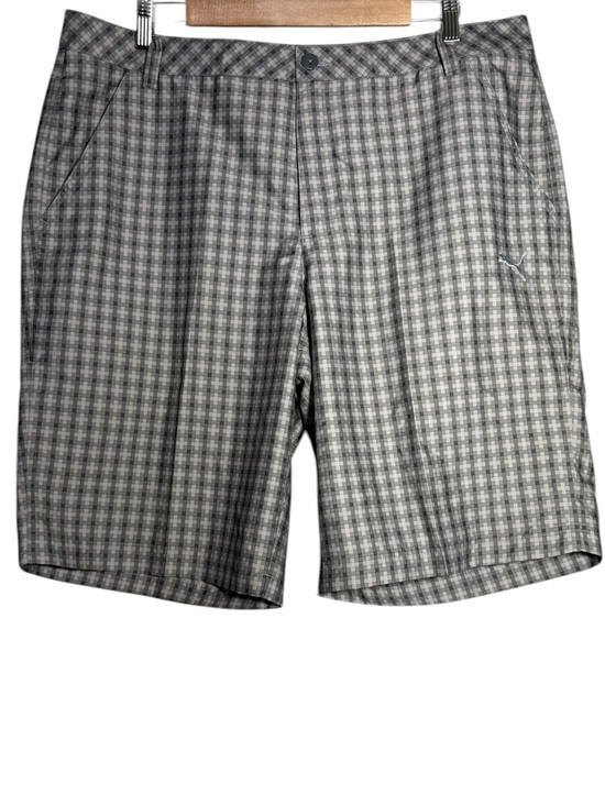 Puma Other - Puma Men's Gray Check Flat-Front Performance Shorts